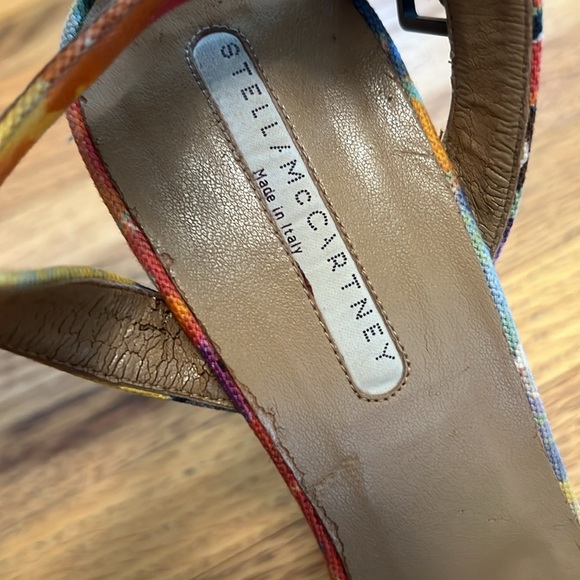 Stella McCartney Floral Canvas and Wooden Platform Heels, size 38 - Picture 5 of 7